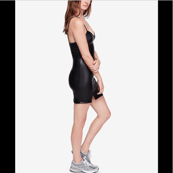 Free People Faux Leather BodyCon Dress - Picture 3 of 3